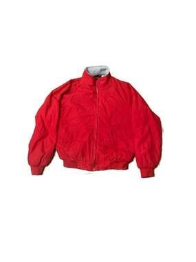 Vintage Pla-Jac by Dunbrooke Red Polarfleece Lined Nylon Bomber Jacket